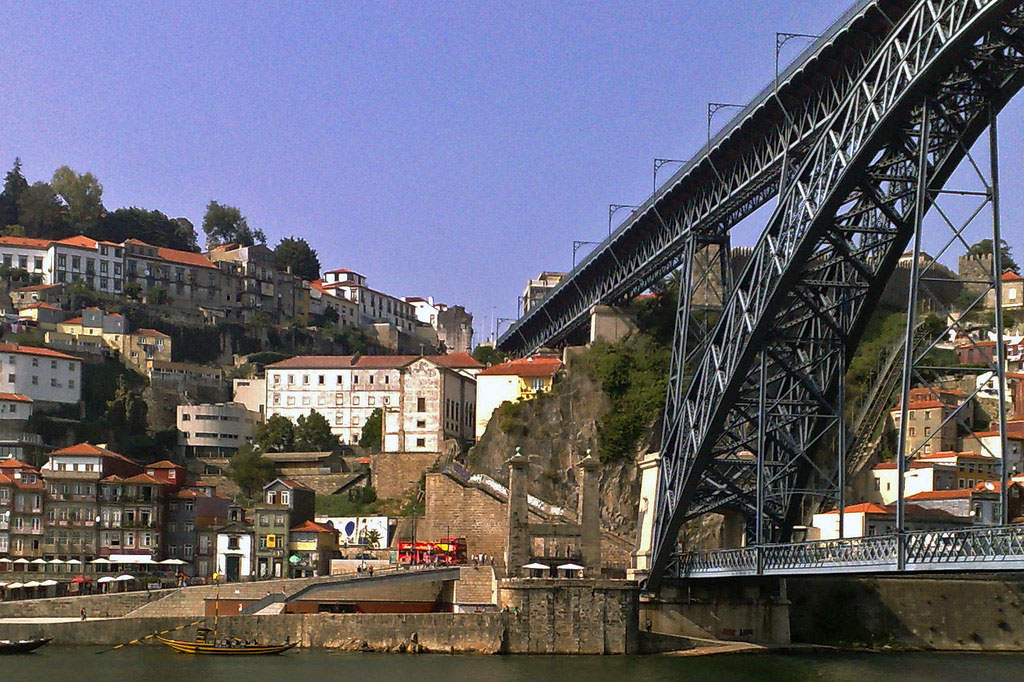 从桥头堡下看到的Ponte Pênsil遗址