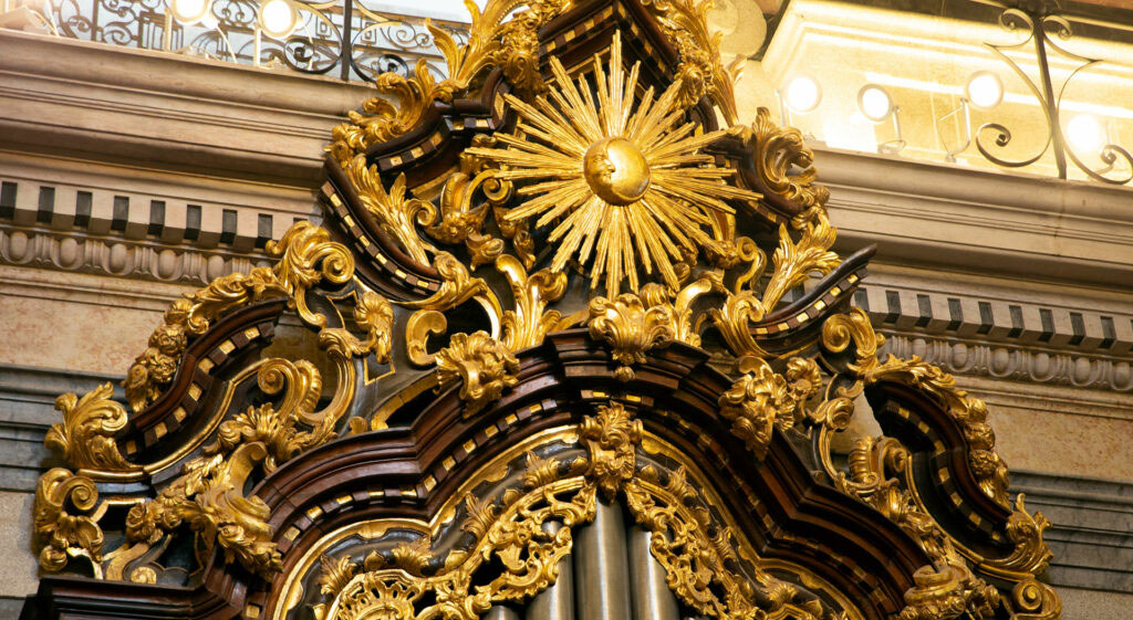 18世纪末期，波尔图克莱尔刻教堂（église des Clerc）的管风琴。