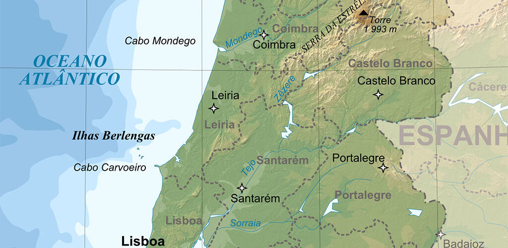 葡萄牙地图 ：地理
